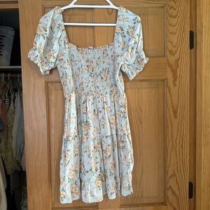 American Eagle Outfitters Floral Dress - Cream and Orange